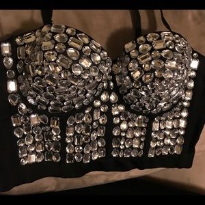 Glam rhinestone bustier